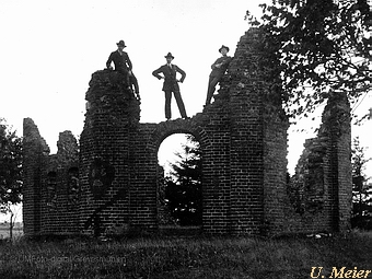Windmhle in Poischow Grevesmhlen - Ansicht Ruine um 1920